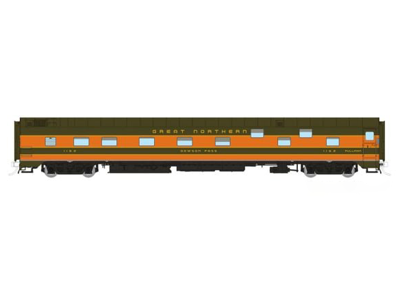 Rapido 101163 HO Scale Duplex Sleeper Great Northern 1162 Dawson Pass