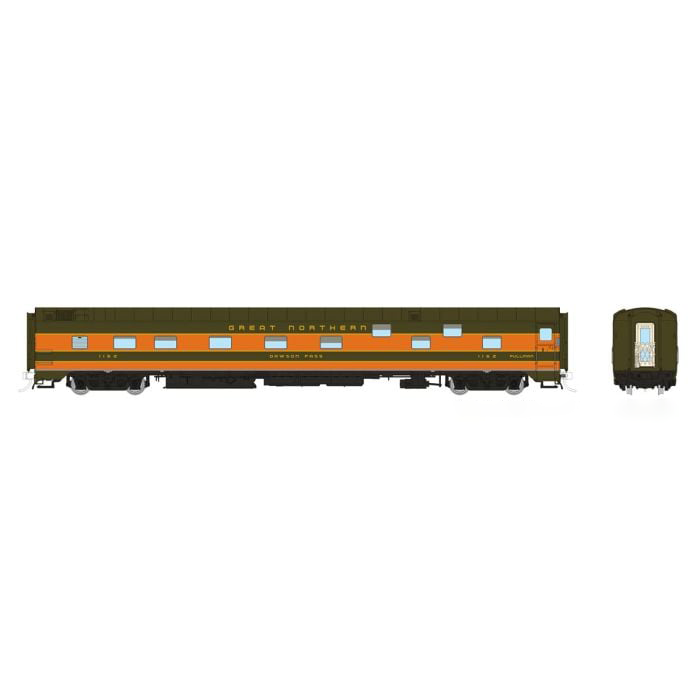 Rapido 101165 HO Scale Duplex Sleeper Great Northern 1168 Red Gap Pass