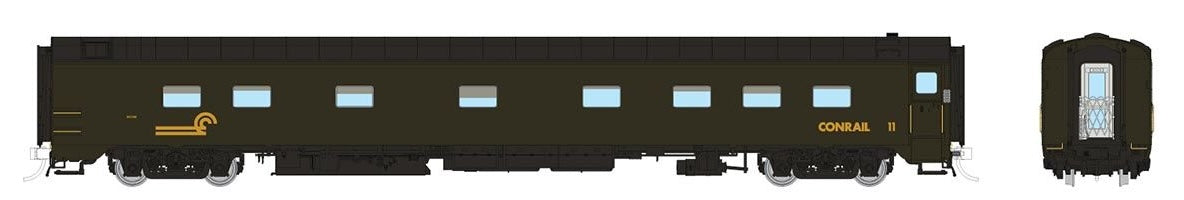 Rapido 104110 HO Scale 10-5 Sleeper Conrail 11 - Pullman Green
