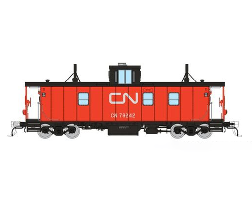 Rapido 166012 HO Scale Hawker-Siddeley Caboose CN - Late Black Steps 79242 stencil lettering
