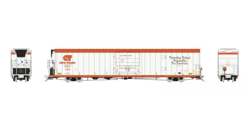 Rapido 167001A HO Scale 72' Reefer CRYO-TRANS CRYX Single Car #'s Vary