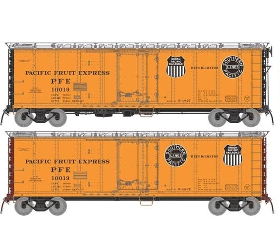 Rapido 196001A HO Scale R-40-27 Reefer: Pacific Fruit Express PFE - 1957 Scheme: Single Car #1