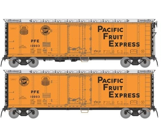 Rapido 196003A HO Scale R-40-27 Reefer: Pacific Fruit Express PFE - 1961 Scheme: Single Car #1