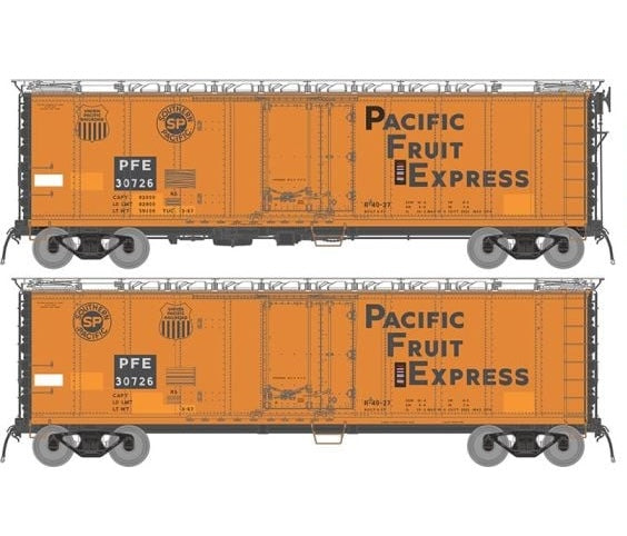 Rapido 196007A HO Scale R-40-27 Reefer: Pacific Fruit Express PFE - 1970s TIV Repaint: Single Car #1