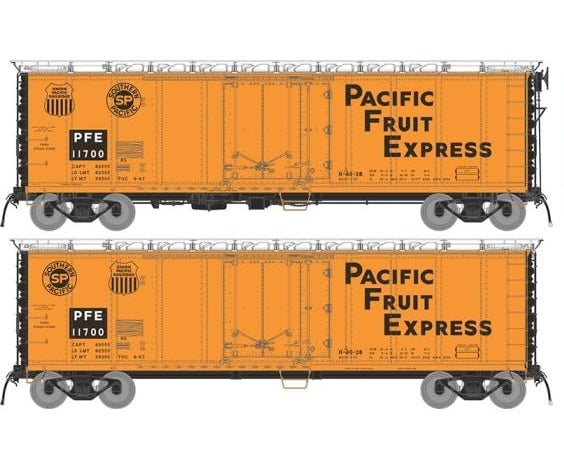 Rapido 196103A HO Scale R-40-28 Reefer: Pacific Fruit Express PFE - 1966 Repaint: Single Car #1