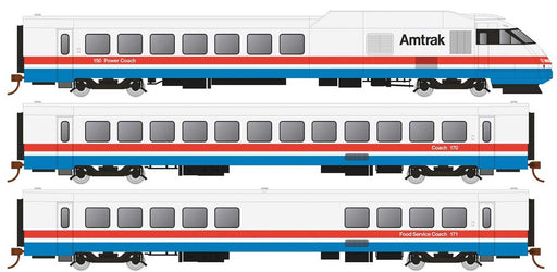 Rapido 25001 HO Scale RTL Turboliner 5-Unit Train Amtrak Set 1 Phase III Early - DC Silent