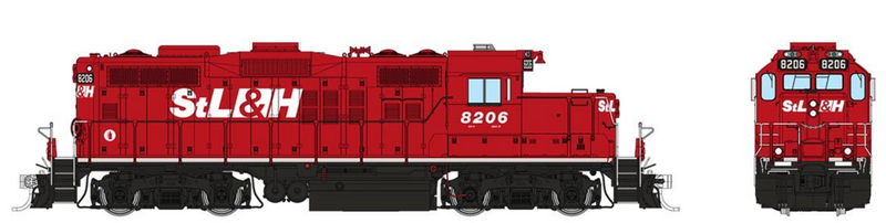 Rapido 54514 HO Scale GP9u Low-Nose Rebuild St. Lawrence & Hudson StL&H 8206 DCC/Sound