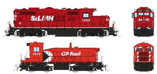 Rapido 54520 HO Scale GP9u & SW Slug Set St. Lawrence & Hudson StL&H 1625, 1010 DCC/Sound