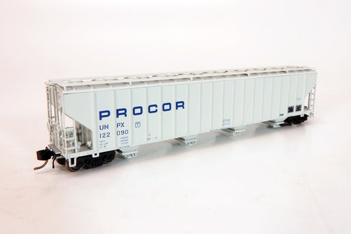 Rapido 560001 N Scale Procor 5820 Covered Hopper Procor Ltd. UNPX (Blue Stencil Lettering 6 Pack)