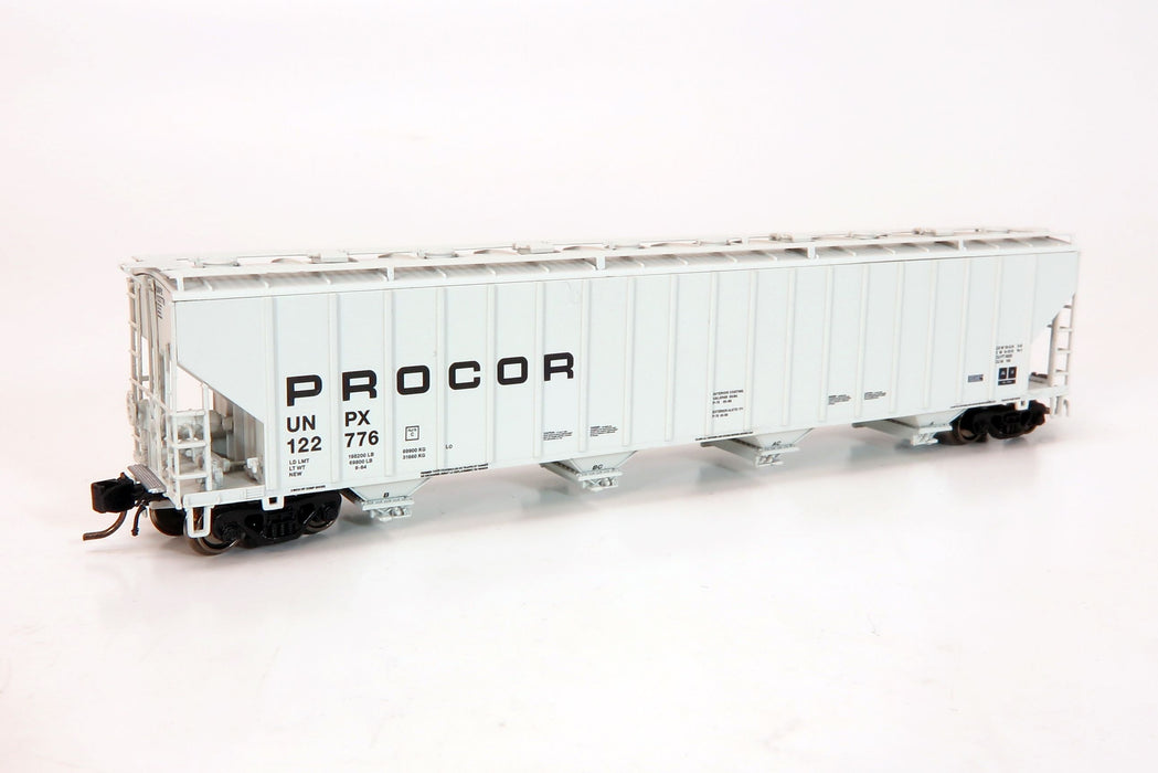 Rapido 560005 N Scale Procor 5820 Covered Hopper Procor Ltd. UNPX (Solid Lettering 6 Pack)
