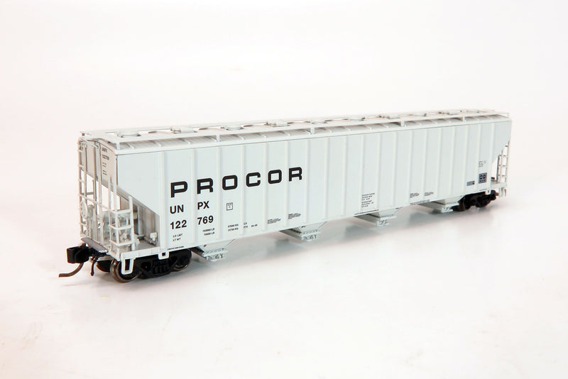 Rapido 560006 N Scale Procor 5820 Covered Hopper Procor Ltd. UNPX (Solid Lettering 6 Pack)