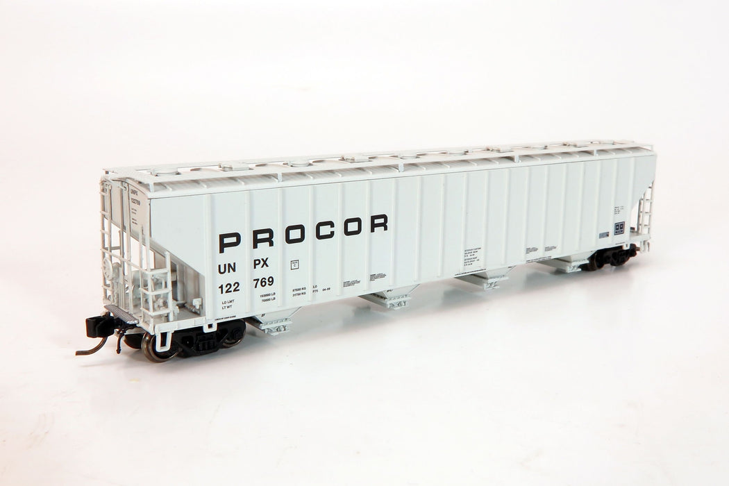 Rapido 560006 N Scale Procor 5820 Covered Hopper Procor Ltd. UNPX (Solid Lettering 6 Pack)