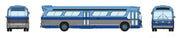 Rapido 573005 N Scale New Look Suburban Bus - New York Blue/Silver (with Working Headlights)