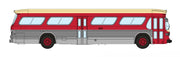 Rapido 573006 N Scale New Look Suburban Bus - Toronto Maroon/Silver (with Working Headlights)
