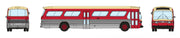 Rapido 573006 N Scale New Look Suburban Bus - Toronto Maroon/Silver (with Working Headlights)