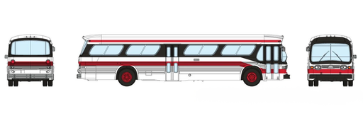 Rapido 573007 N Scale New Look Suburban Bus - Toronto Red/Black/White (with Working Headlights)