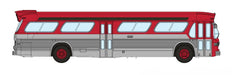 Rapido 573097 N Scale New Look Suburban Bus - Unlettered Red/Silver (with Working Headlights)