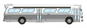 Rapido 573098 N Scale New Look Suburban Bus - Unlettered White/Silver (with Working Headlights)
