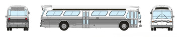 Rapido 573098 N Scale New Look Suburban Bus - Unlettered White/Silver (with Working Headlights)