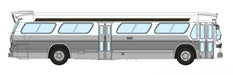Rapido 573098 N Scale New Look Suburban Bus - Unlettered White/Silver (with Working Headlights)