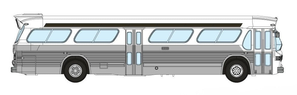Rapido 573098 N Scale New Look Suburban Bus - Unlettered White/Silver (with Working Headlights)
