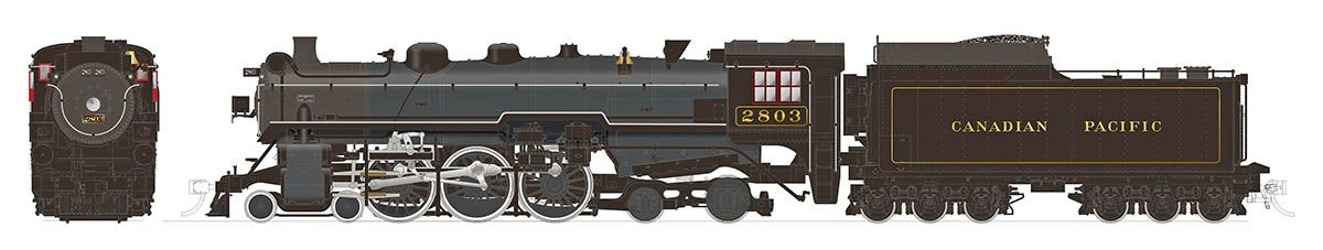Rapido 601502 HO Scale H1b 4-6-4 Hudson Steam Locomotive Canadian Pacific CP 2810 DCC & Sound (As-Built)