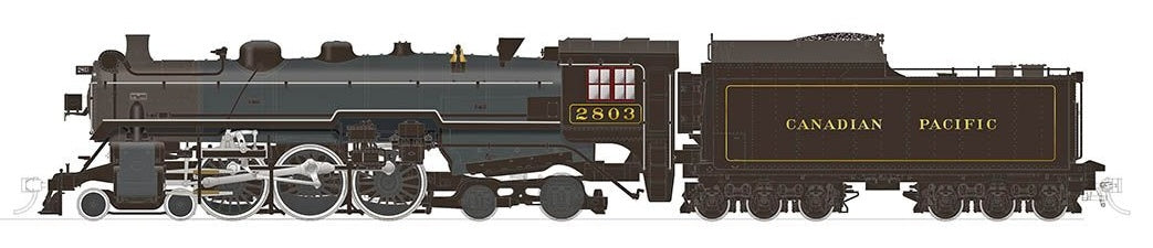 Rapido 601502 HO Scale H1b 4-6-4 Hudson Steam Locomotive Canadian Pacific CP 2810 DCC & Sound (As-Built)