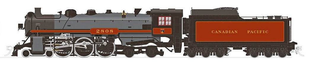 Rapido 601506 HO Scale H1a 4-6-4 Hudson Steam Locomotive Canadian Pacific CP 2808 DCC & Sound (Spans the World Logo)