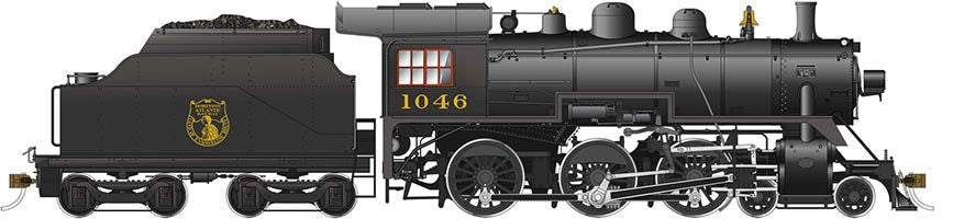 Rapido 602012 HO Scale D10h 4-6-0 Steam Locomotive Dominion Atlantic 1046