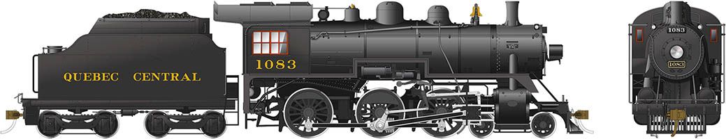 Rapido 602513 HO Scale D10k 4-6-0 Steam Locomotive Quebec Central 1083 DCC & Sound