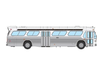 Rapido  751037 HO Scale Deluxe New Look Suburban Bus - Unlettered Transit (dual doors) White/Silver