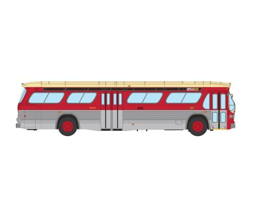 Rapido 751097 HO Scale Deluxe New Look Suburban Bus - TTC - Maroon & Cream 3309