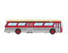 Rapido 751098 HO Scale Deluxe New Look Suburban Bus - TTC - Maroon & Cream 3545