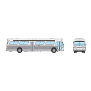 Rapido  753070 HO Scale Deluxe New Look Suburban Bus - Unlettered Transit (single door) White/Silver
