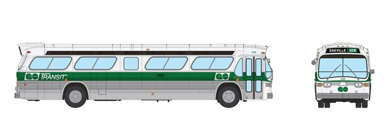 Rapido 753107 HO Scale Deluxe New Look Suburban Bus - GO Transit 1008