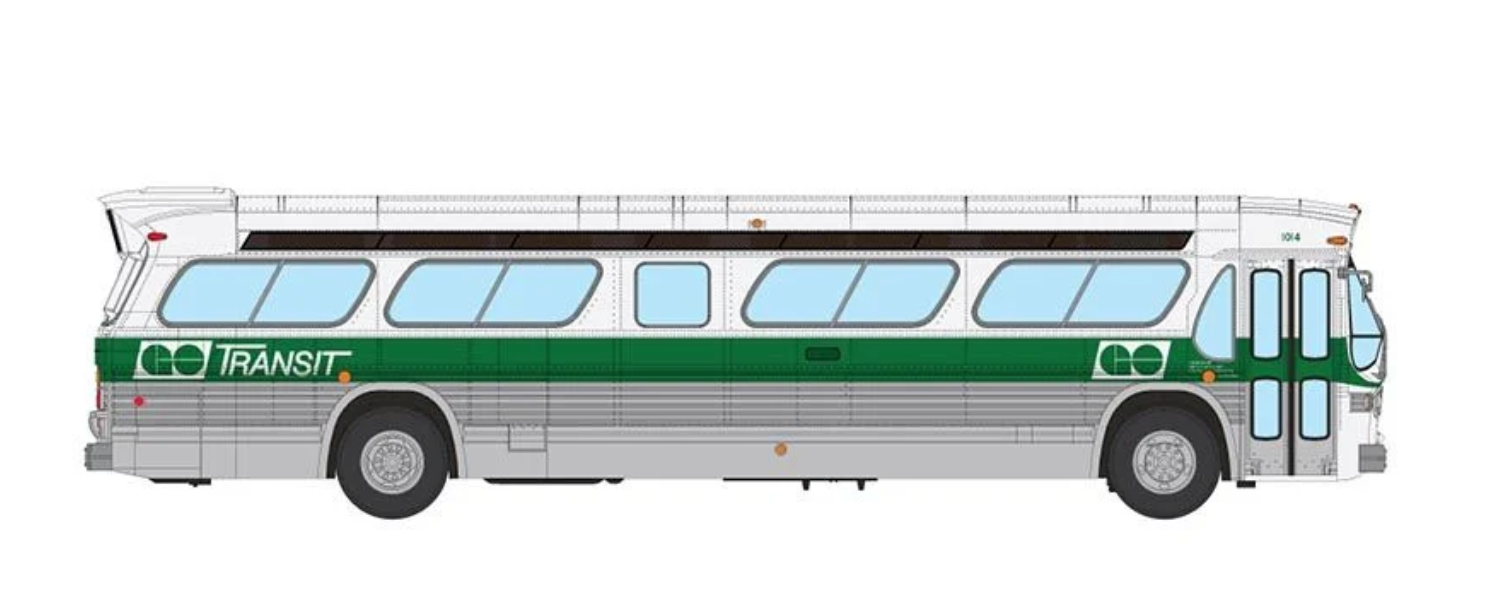 Rapido 753108 HO Scale Deluxe New Look Suburban Bus - GO Transit 1014