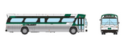 Rapido 753109 HO Scale Deluxe New Look Suburban Bus - GO Transit (Late) 1033