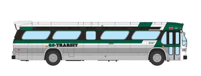 Rapido 753110 HO Scale Deluxe New Look Suburban Bus - GO Transit (Late) 1046