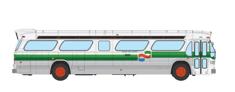 Rapido 753112 HO Scale Deluxe New Look Suburban Bus - Golden Gate 866