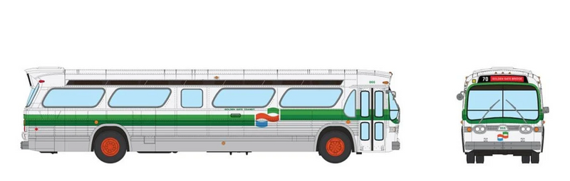 Rapido 753112 HO Scale Deluxe New Look Suburban Bus - Golden Gate 866