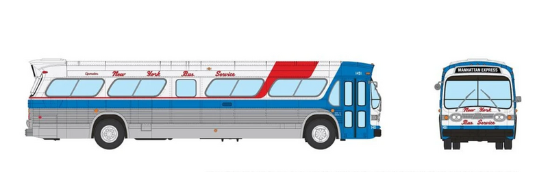 Rapido 753129 HO Scale Deluxe New Look Suburban Bus - New York Bus Service 1491