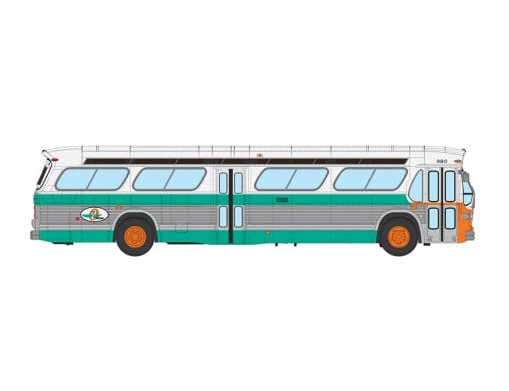Rapido 753136 HO Scale Deluxe New Look Suburban Bus - AC Transit 980