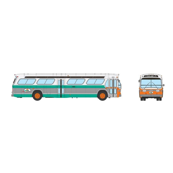 Rapido 753136 HO Scale Deluxe New Look Suburban Bus - AC Transit 980