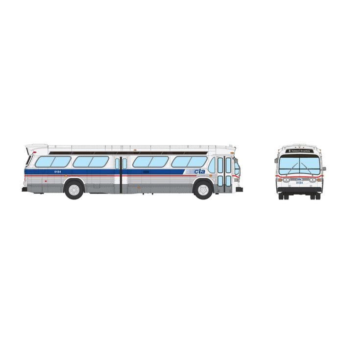 Rapido 753137 HO Scale Deluxe New Look Suburban Bus - Chicago CTA - Late scheme 9188