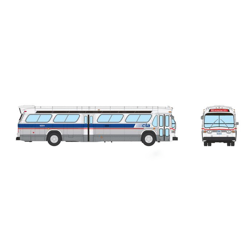 Rapido 753138 HO Scale Deluxe New Look Suburban Bus - Chicago CTA - Late scheme 9204