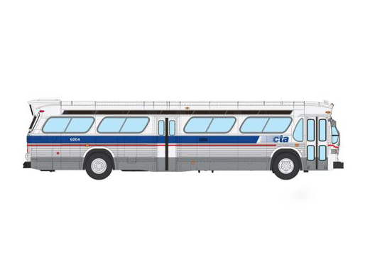 Rapido 753138 HO Scale Deluxe New Look Suburban Bus - Chicago CTA - Late scheme 9204