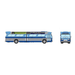 Rapido 753146 HO Scale Deluxe New Look Suburban Bus - New York MTA - Blue 8854 with ads
