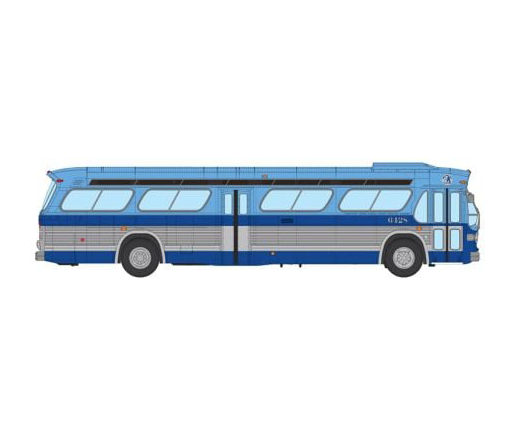 Rapido 753147 HO Scale Deluxe New Look Suburban Bus - New York MTA - Blue 6428