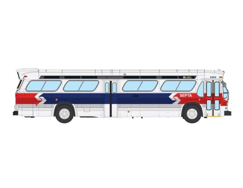 Rapido  753163 HO Scale Deluxe New Look Suburban Bus - Philadelphia SEPTA - Late 4304