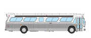 Rapido 753198 HO Scale Deluxe New Look Suburban Bus - White & Silver 5303